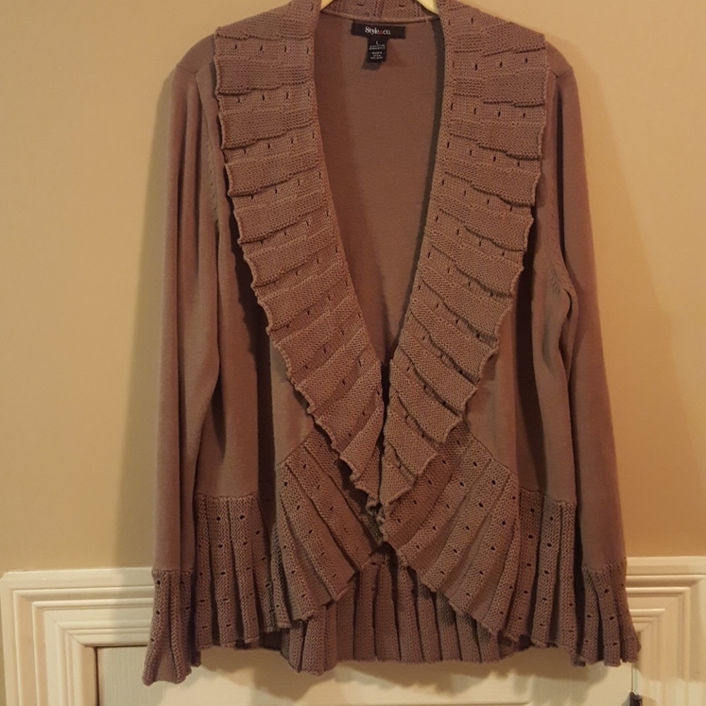 Like new brown knit cardigan/sweater